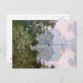 クロード・モネ – ジヴェルニーの近くのセーヌ川の朝。 ポストカード (正面/裏面)