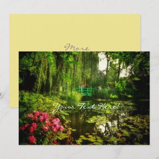 クロード・モネ ジヴェルニー 池とハスの花 招待状 (正面/裏面)