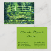 クロード・モネ: スイレンの池上の橋 名刺 (正面/裏面)