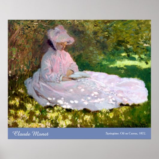 クロード・モネ・スプリングタイム印象派絵画の ポスター (正面)