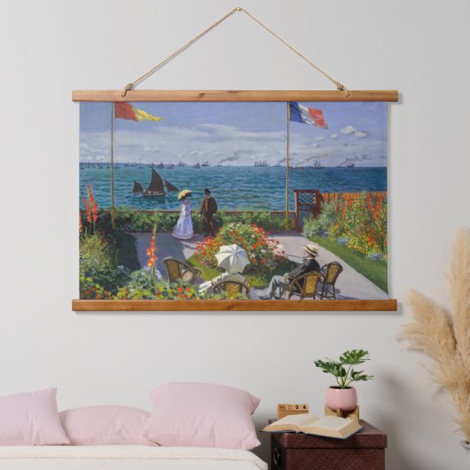 クロード・モネ - セント・アドレスの庭園 吊り下げ型タペストリー (寝室)