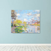 クロード・モネ - セーヌ川の春 キャンバスプリント (インサイチュ (ウッドフロア))