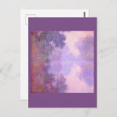 クロード・モネ、セーヌ川の霧の朝 ポストカード (正面/裏面)