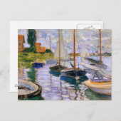 クロード・モネ-セーヌ河のヨット ポストカード (正面/裏面)