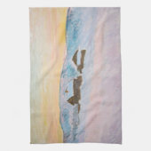 クロード・モネ - ノルウェーの風景、青い家 キッチンタオル (縦)