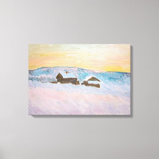 クロード・モネ - ノルウェーの風景、青い家 キャンバスプリント (正面)