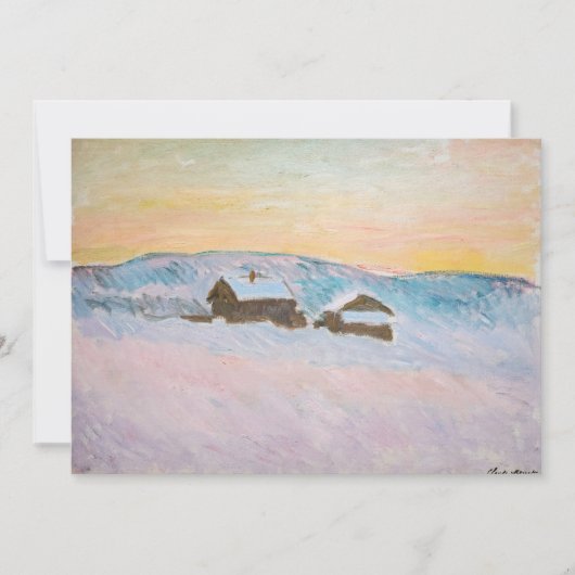 クロード・モネ - ノルウェーの風景、青い家 招待状 (正面)