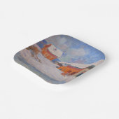 クロード・モネ - ノルウェー、ビョルネゴールにある赤い家 ペーパープレート (傾斜あり)