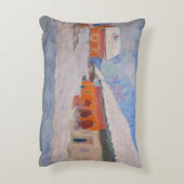 クロード・モネ – ノルウェー、Biornegardのレッドハウス アクセントクッション (裏面(縦))