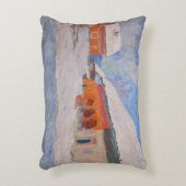 クロード・モネ – ノルウェー、Biornegardのレッドハウス アクセントクッション (正面(垂直))