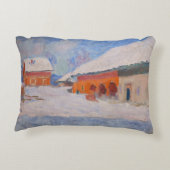 クロード・モネ – ノルウェー、Biornegardのレッドハウス アクセントクッション (裏面)