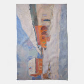 クロード・モネ – ノルウェー、Biornegardのレッドハウス キッチンタオル (縦)