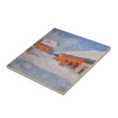 クロード・モネ – ノルウェー、Biornegardのレッドハウス タイル (側面)