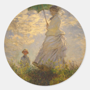 クロード・モネ:パラソルのある女性, 1875 ラウンドシール