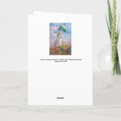 クロード・モネ – パラソルを右に向けた女性 カード (裏面)