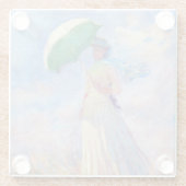 クロード・モネ – パラソルを右に向けた女性 ガラスコースター (裏面)