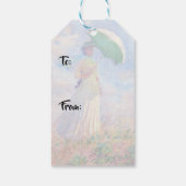 クロード・モネ – パラソルを右に向けた女性 ギフトタグ (裏面)