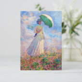 クロード・モネ – パラソルを右に向けた女性 サンキューカード (スタンド正面)