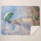 クロード・モネ – パラソルを右に向けた女性 シェルパブランケット (正面(横))