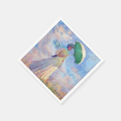 クロード・モネ – パラソルを右に向けた女性 スタンダードカクテルナプキン (角)