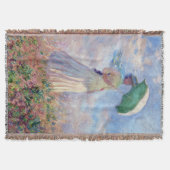 クロード・モネ – パラソルを右に向けた女性 スローブランケット (正面)