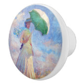 クロード・モネ – パラソルを右に向けた女性 セラミックノブ (右)