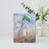 クロード・モネ – パラソルを右に向けた女性 ポストカード (スタンド正面)