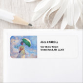 クロード・モネ – パラソルを右に向けた女性 ラベル (インサイチュ)