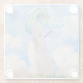 クロード・モネ – パラソルを向けた離れ女性 ガラスコースター (裏面)