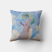 クロード・モネ – パラソルを向けた離れ女性 クッション (裏面)