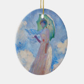 クロード・モネ – パラソルを向けた離れ女性 セラミックオーナメント (右)