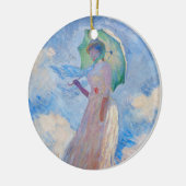 クロード・モネ – パラソルを向けた離れ女性 セラミックオーナメント (左)