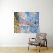 クロード・モネ – パラソルを向けた離れ女性 タペストリー (インサイチュ(横))