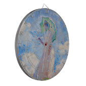 クロード・モネ – パラソルを向けた離れ女性 ダーツボード (正面左)