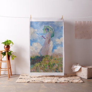 クロード・モネ – パラソルを向けた離れ女性 ファブリック