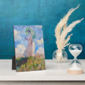 クロード・モネ – パラソルを向けた離れ女性 フォトプラーク (側面)