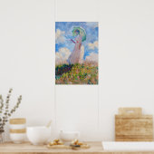 クロード・モネ – パラソルを向けた離れ女性 ポスター (キッチン)