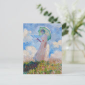 クロード・モネ – パラソルを向けた離れ女性 ポストカード (スタンド正面)