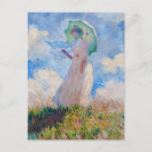 クロード・モネ – パラソルを向けた離れ女性 ポストカード (正面)