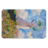 クロード・モネ – パラソルを向けた離れ女性 マグネット (横)