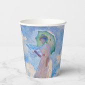 クロード・モネ – パラソルを向けた離れ女性 紙コップ (裏面)