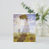 クロード・モネ-パラソルを持つ女性 ポストカード (スタンド正面)