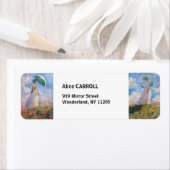 クロード・モネ – パラソルを持つ女離れ性 ラベル (インサイチュ)