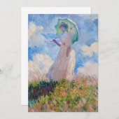 クロード・モネ – パラソル付き女性/傘 招待状 (正面/裏面)