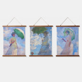 クロード・モネ – パラソル・セリエを持つ女性 吊り下げ型タペストリー (トリプル)