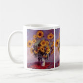 クロード・モネ-ヒマワリの花束 コーヒーマグカップ (左)