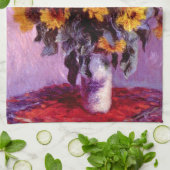 クロード・モネ: ヒマワリ キッチンタオル (折り畳み)