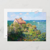 クロード・モネ:フィッシャーマンコテージアットヴァレンゲヴィル ポストカード (正面/裏面)