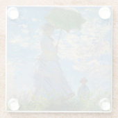 クロード・モネ – プロムナード,パラソルを持つ女性 ガラスコースター (裏面)