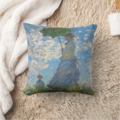 クロード・モネ – プロムナード,パラソルを持つ女性 クッション (ブランケット)